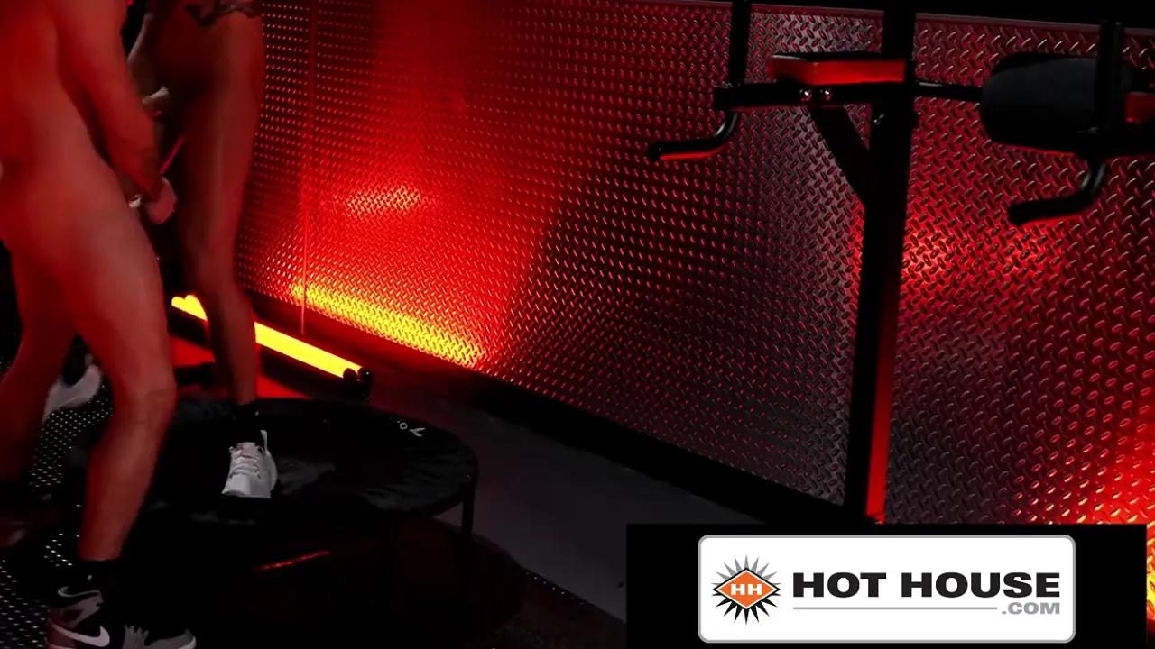 Gay jocks Trevor Brooks and a second hot athlete fuck hard in the gym