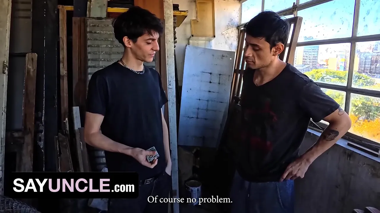 Gay Latino twink Dylan Segundo seduces a stranger with a blowjob and gets his ass stuffed